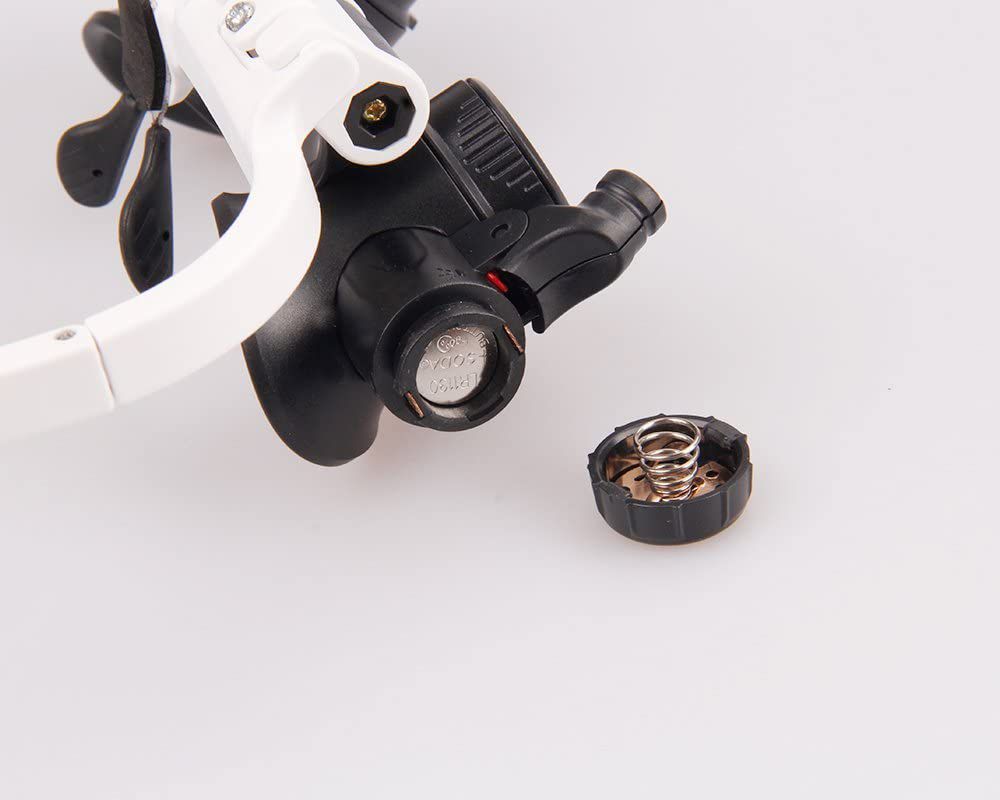 Adjustable Headband Magnifying Glass with Led Light,Lenses 8X 15X 23X -S_3