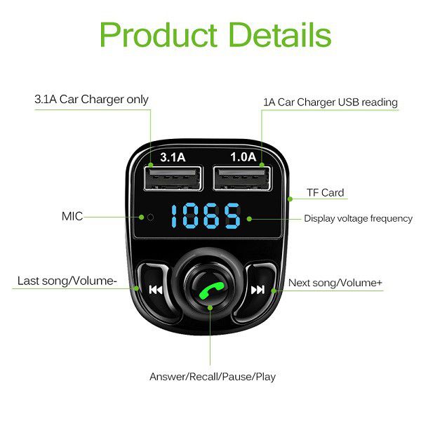 Aux Handsfree Car Audio MP3 Player_1